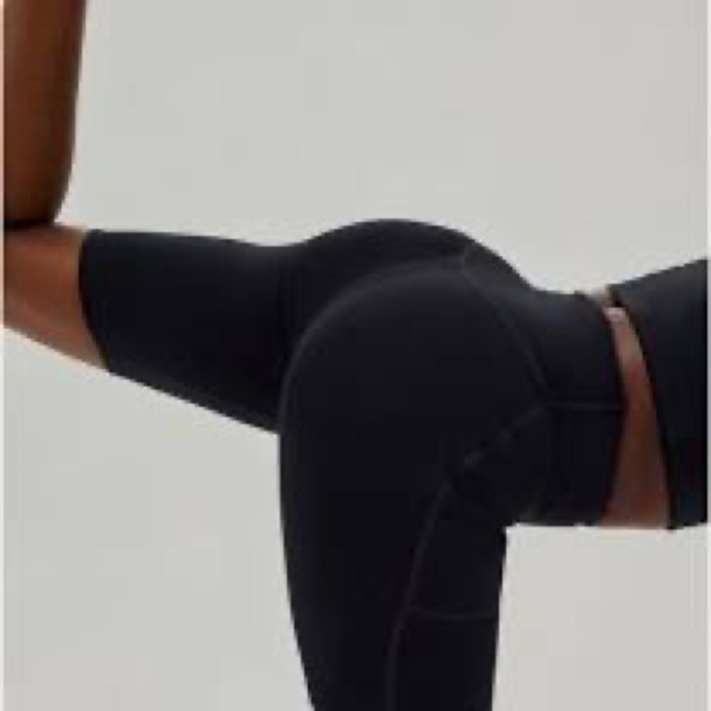 Girlfriend collective black high waist soft stretch biker shorts
